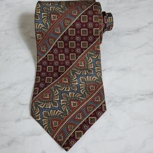 Vtg Amherst & Brock Gold Label Tall Man Silk Tie